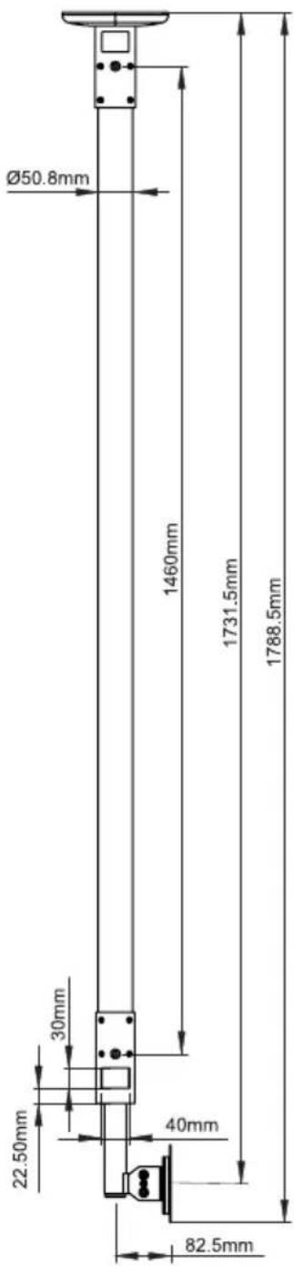 Ø50.8mm 1460mm 1731.5mm 1788.5mm 30mm 40mm 22.50mm 82.5mm
