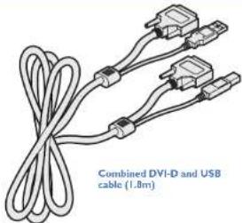 Combined DVI-D and USB cable (1.8m)