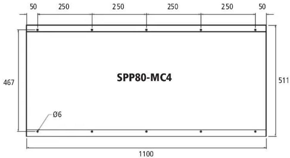 50 250 250 250 250 50 SPP80-MC4 467 Ø6 1100 511
