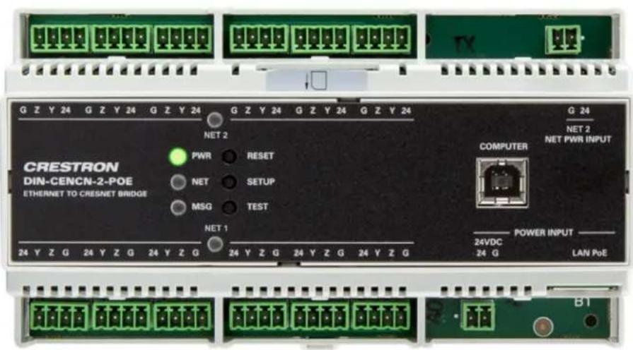 G Z Y 24 G Z Y 24 G Z Y 24 G Z Y 24 G Z Y 24 G Z Y 24 NET 2 PWR RESET NET SETUP MSG TEST NET 1 24 Y Z G 24 Y Z G 24 Y Z G 24 Y Z G 24 Y Z G 24 Y Z G COMPUTER G 24 NET 2 NET PWR INPUT POWER INPUT 24VDC 24 G LAN PoE B1