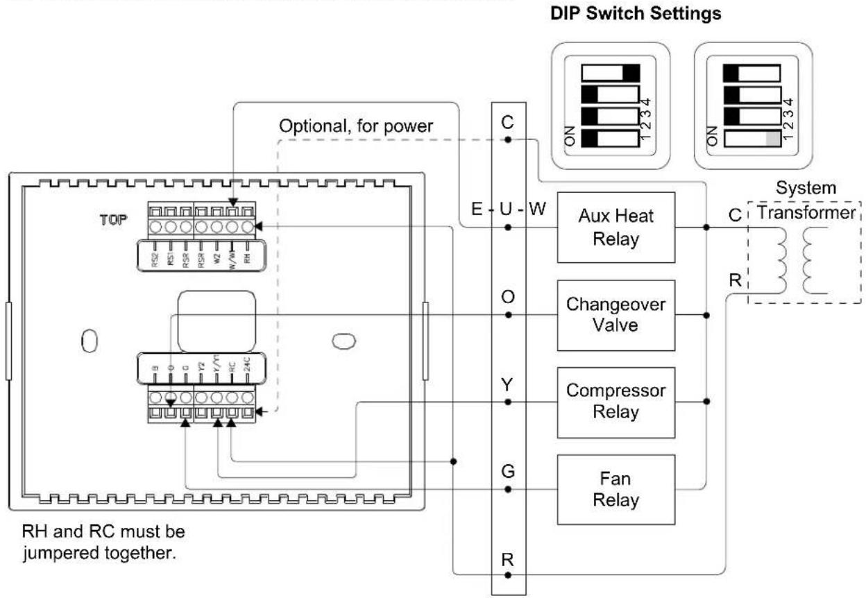 Crestron CHV-TSTATEX - Wiring the CHV-TSTATEX to the HVAC System - 7