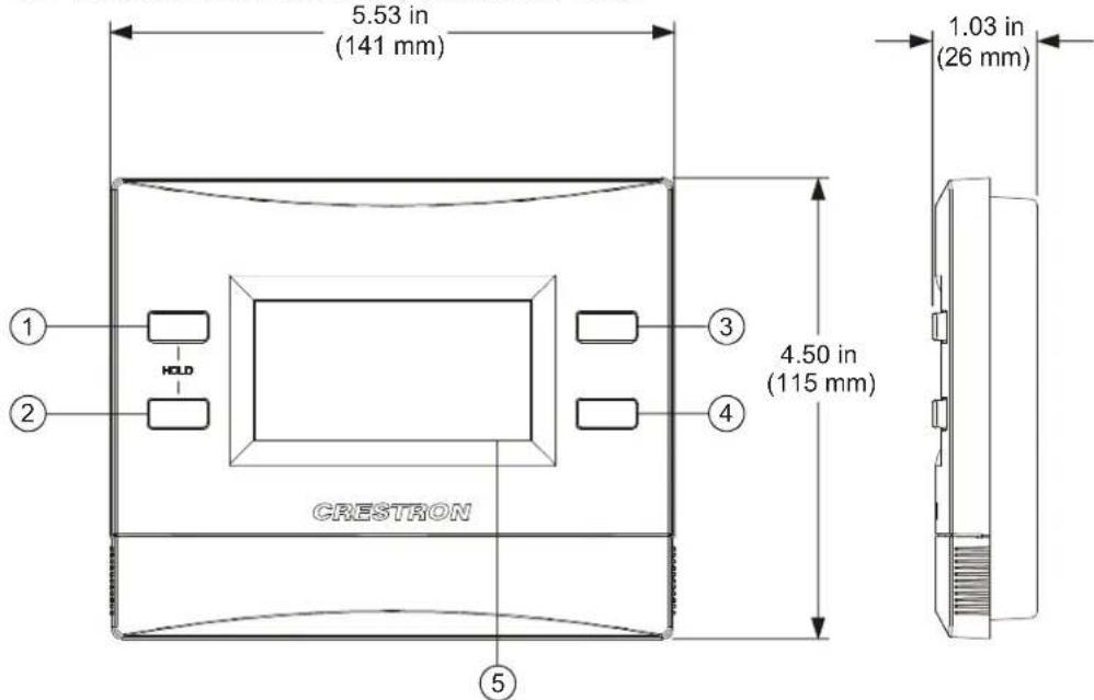 Crestron CHV-TSTATEX - Physical Description - 2