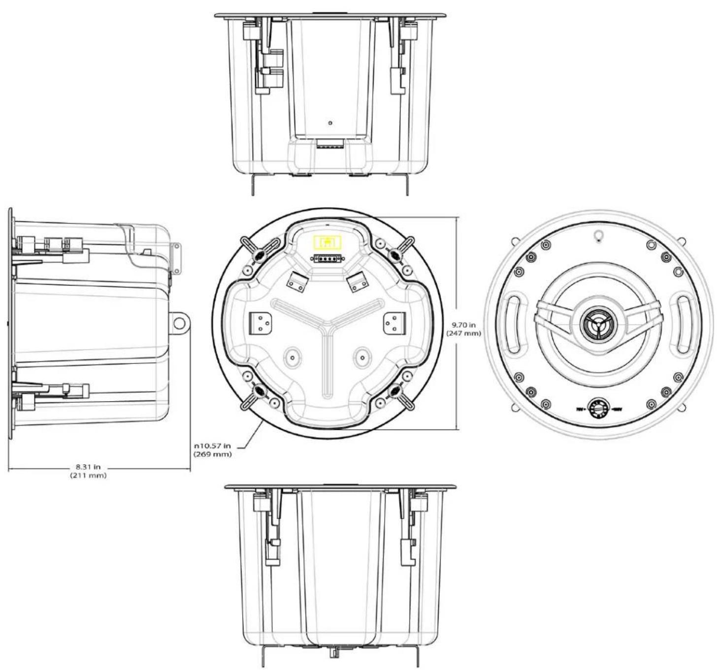 Crestron SAROS ICE6T-B-T-EACH - SAROS ICE6T Saros® Express 6.5" 2-Way In-Ceiling Speaker - 1