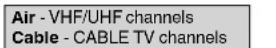 HITACHI LE29H306 - Air/Cable selection - 1