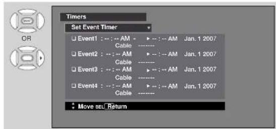 HITACHI P55H4011 - Set Event Timer - 3