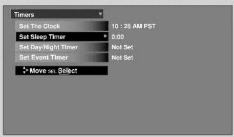 Timers Set The Clock 10 : 25 AM PST Set Sleep Timer 0:00 Set Day/Night Timer Not Set Set Event Timer Not Set Move SELL Select