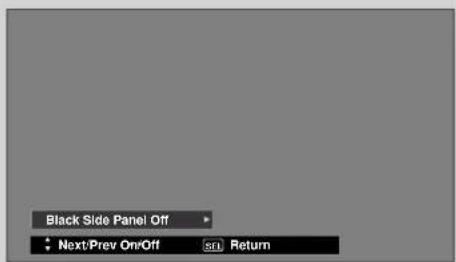 Black Side Panel Off Next/Prev On/Off SQL Return