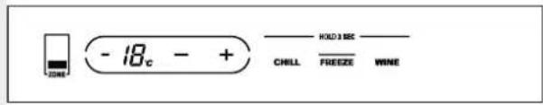 - 18°C - + CHILL HOLD 3 SEK FREEZE WINE