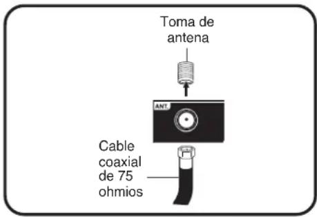 Toma de antena ANT Cable coaxial de 75 ohmios