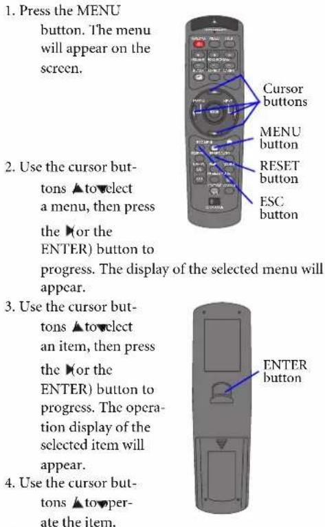 BENQ PB9200 - Using The Menu Functions - 1