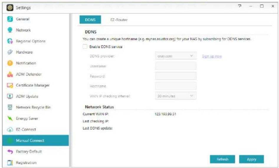 Asustor AS6204RD - Manually Connect - 2