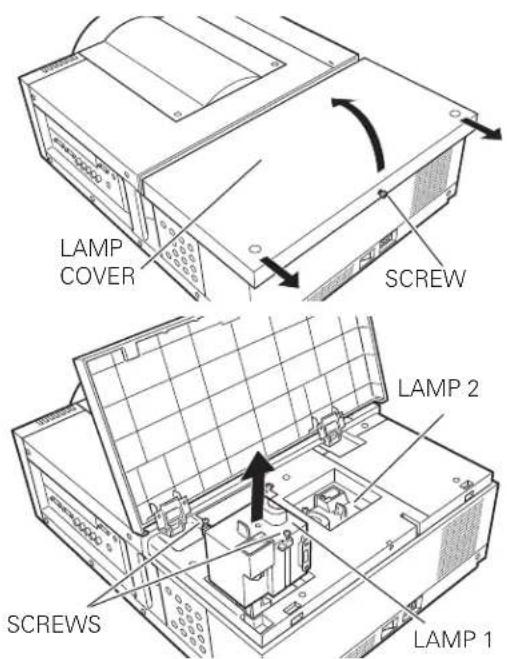 LAMP COVER SCREW LAMP 2 SCREWS LAMP 1