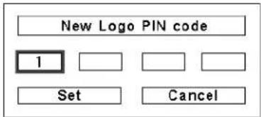New Logo PIN code 1 Set Cancel