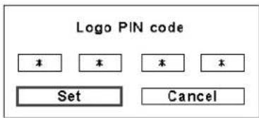 Logo PIN code Set Cancel