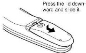 Press the lid down- ward and slide it.