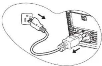 BENQ MP625P - Shutting down the projector - 3