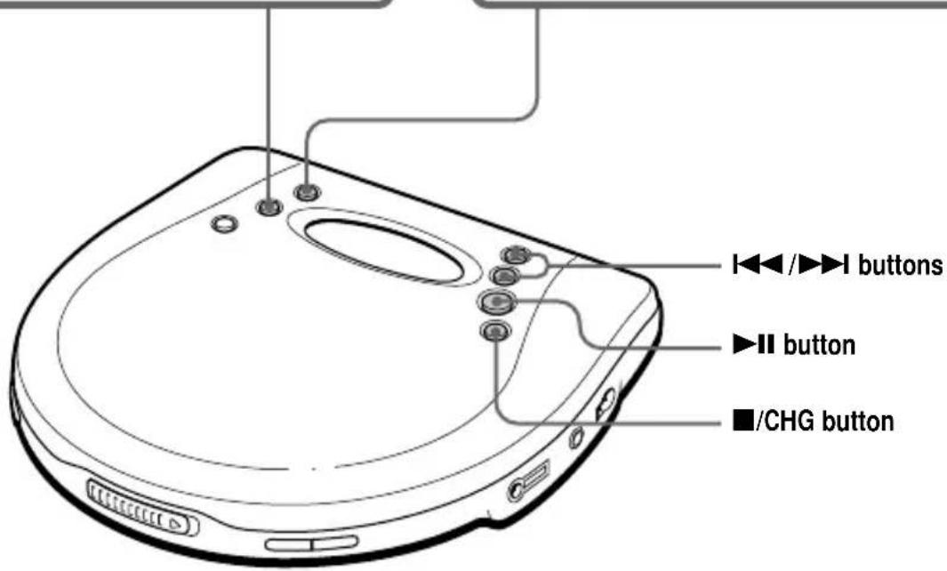 I◀/▶▶I buttons ▶II button ■/CHG button