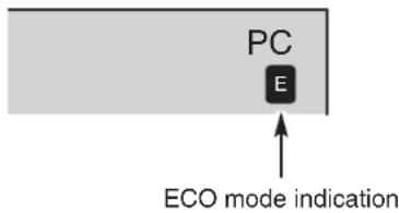 PC E ECO mode indication