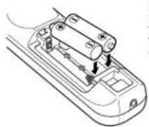 SANYO PDP-42WV1 - REMOTE CONTROL BATTERIES INSTALLATION - 2