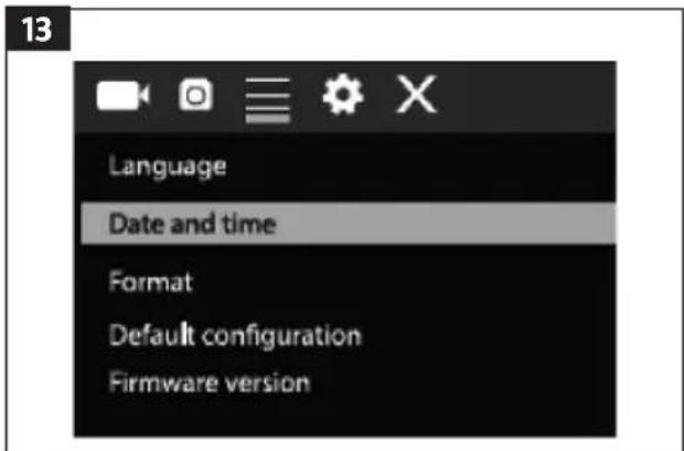 13 Language Date and time Format Default configuration Firmware version