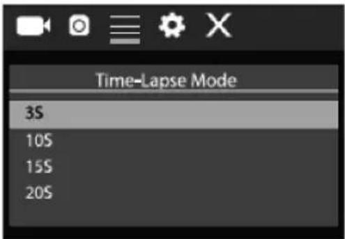 Time-Lapse Mode 3S 10S 15S 20S