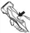 PANASONIC ES-RT74 - Press the power switch to select the desired shaving mode. - 1