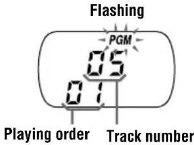 Flashing PGM 05 07 Playing order Track number