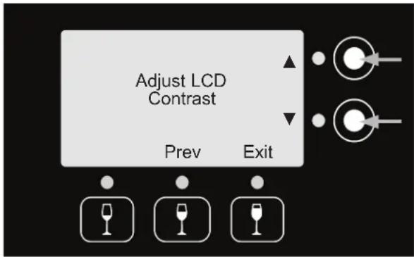 Dacor DYWS4 - To adjust the display contrast/brightness: - 1