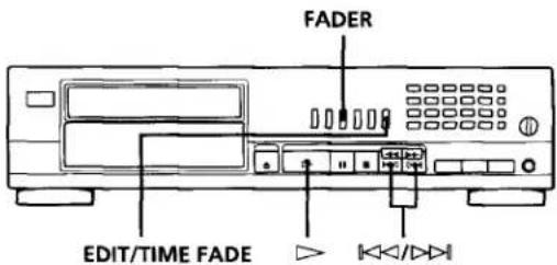 FADER EDIT/TIME FADE >> <>