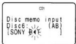 SONY CDP-CX88ES - To correct a character which has been input - 1