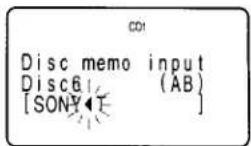 SONY CDP-CX88ES - To correct a character which has been input - 2