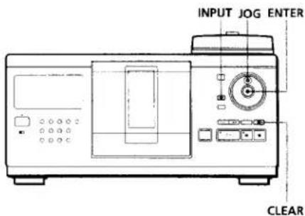 INPUT JOG ENTER CLEAR