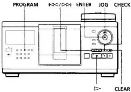 PROGRAM ENTER JOG CHECK CLEAR
