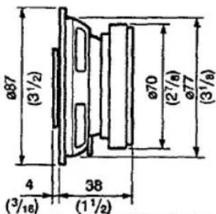 Ø87 (3½) Ø70 (2½) Ø77 (3½) 4 38 (3½)