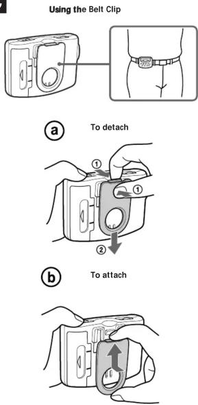 Using the Belt Clip To detach To attach