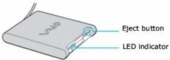 Eject button LED indicator
