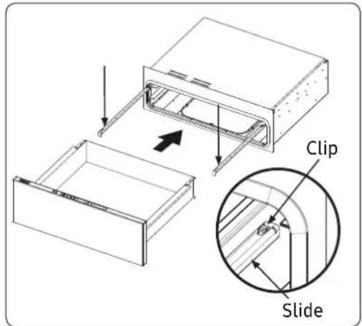 Dacor Modernist DWR30M977WM - Re-installing the drawer - 1