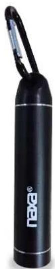 Black cylindrical device with 'NEXA' branding and a handle, no visible text or symbols on the body