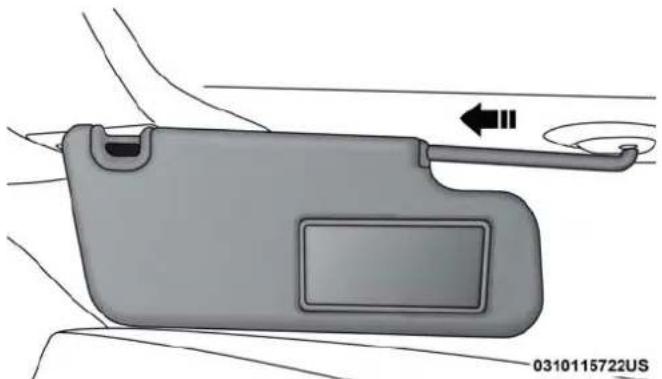 DODGE Chassis 5500 (2018) - "Slide-On-Rod"FeaturesOfSunVisor—If Equipped - 1