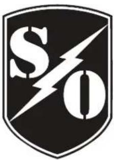 Shield-shaped emblem with dollar sign and lightning bolt symbol, likely representing a financial or symbolic emblem.