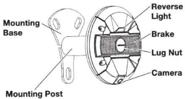 Mounting Base Mounting Post Reverse Light Brake Lug Nut Camera