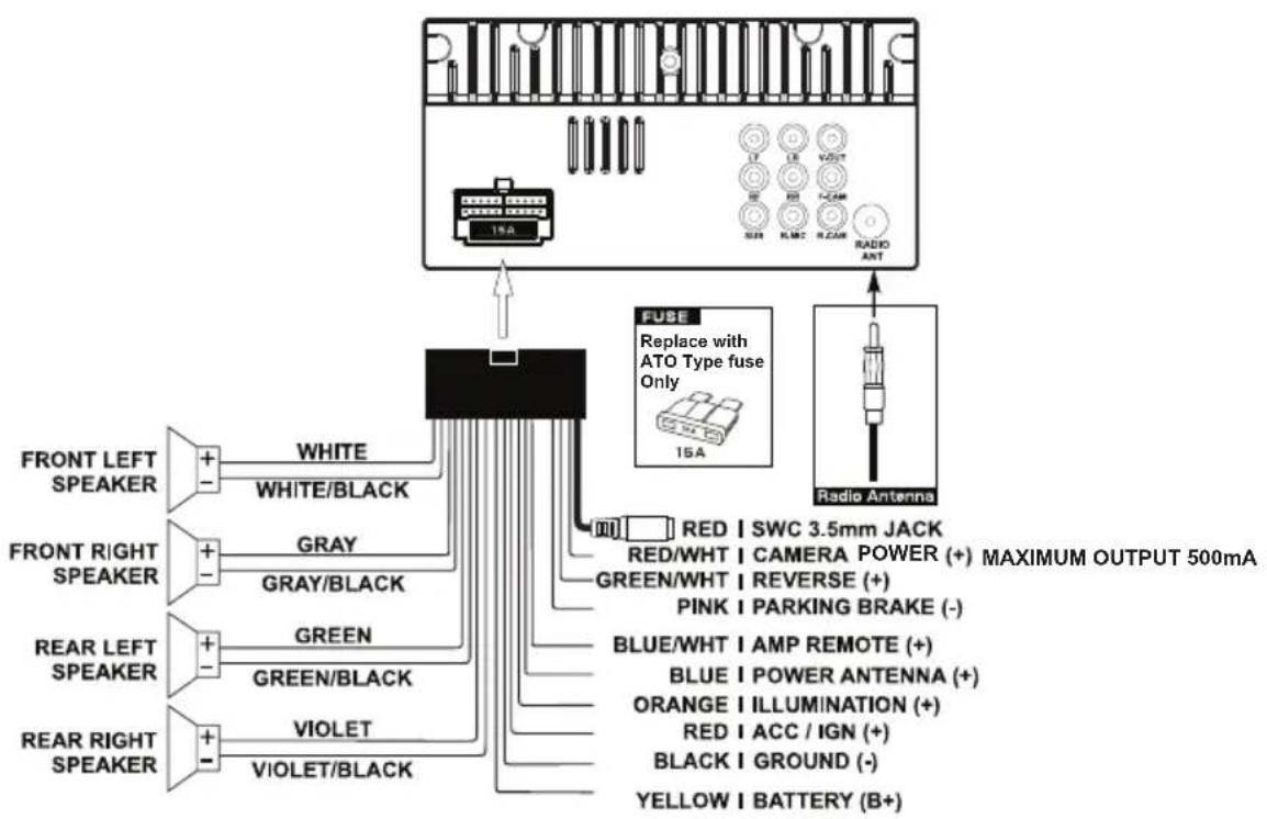 JENSEN CDR5620 - Input / Output Wiring Diagram - 1
