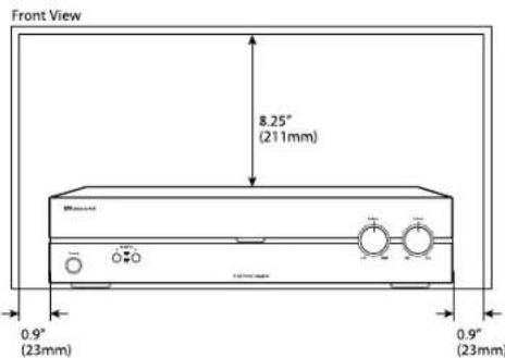 Front View 8.25" (211mm) 0.9" (23mm) 0.9" (23mm)