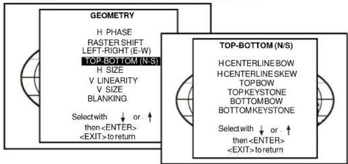 Barco Cine 5 - Top-Bottom (North-South) Adjustments - 1