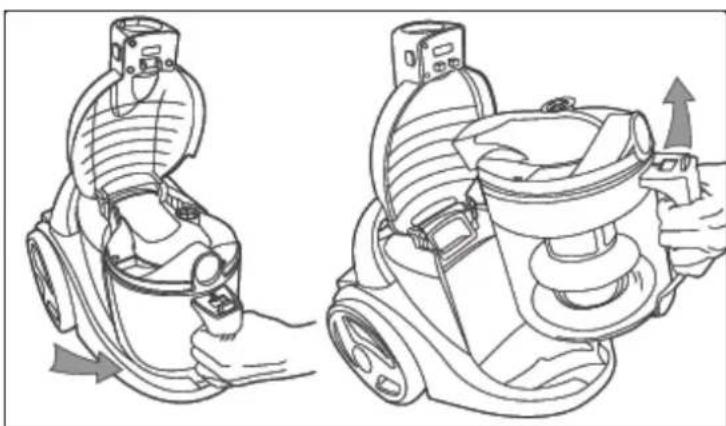 WHIRLPOOL VB-100 - Emptying the Dirt Container - 1