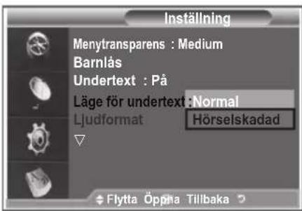 SAMSUNG LE37M86BC - Ställa in läge för undertexter - 1