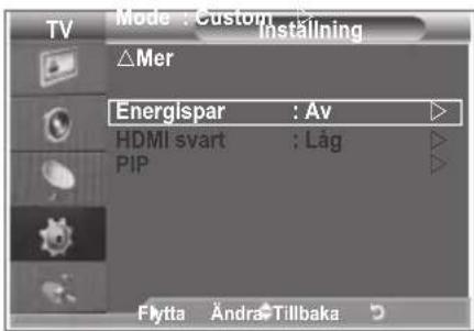 SAMSUNG LE37M86BC - Använda energisparfunktionen - 1
