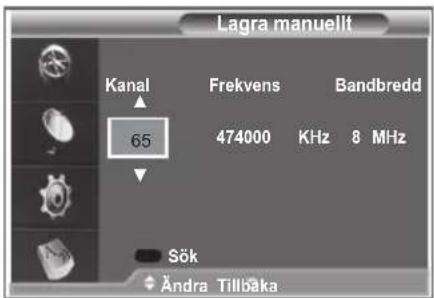 SAMSUNG LE37M86BC - Uppdatera kanallistan manuellt - 3