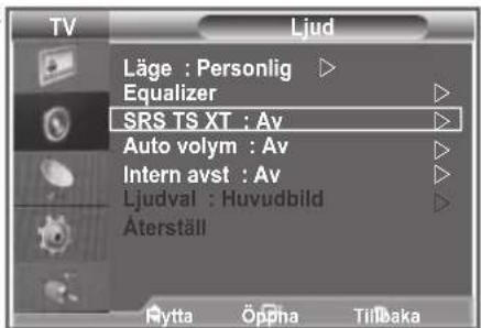 SAMSUNG LE37M86BC - Ställa in TruSurround XT (SRS TS XT) - 1