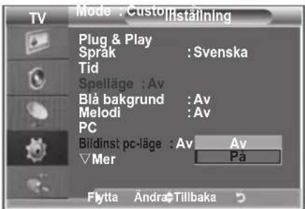 SAMSUNG LE37M86BC - Ställa in Bildinst. PC-läge - 2